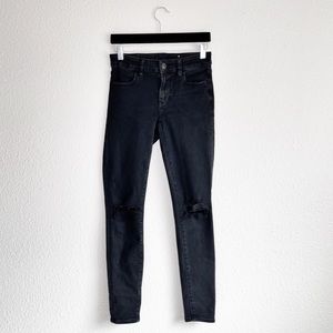 American Eagle Black Distressed Skinny Jean Jeggings